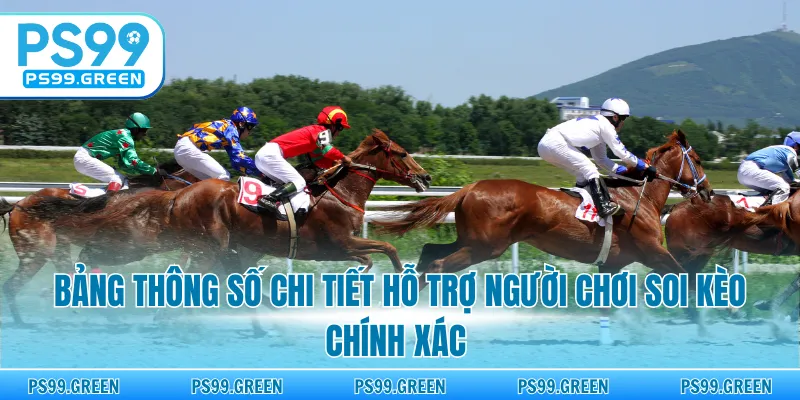Bảng thông số chi tiết hỗ trợ người chơi soi kèo chính xác