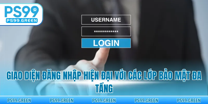 Giao diện đăng nhập hiện đại với các lớp bảo mật đa tầng